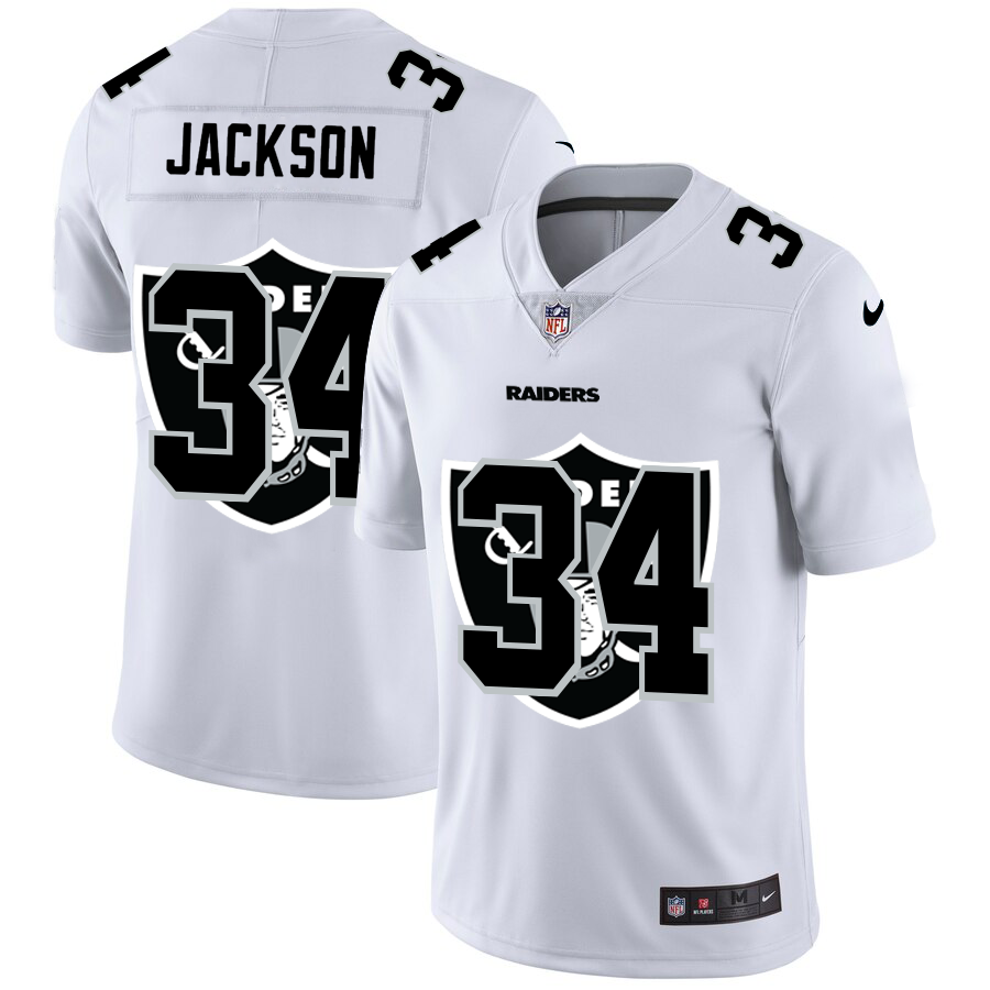 2020 New Men Oakland Raiders #34 Jackson white  Limited NFL Nike jerseys->oakland raiders->NFL Jersey